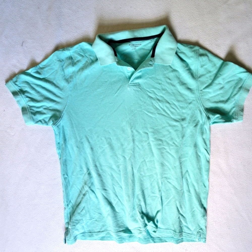 Amazon Essentials Mint Green Polo Shirt